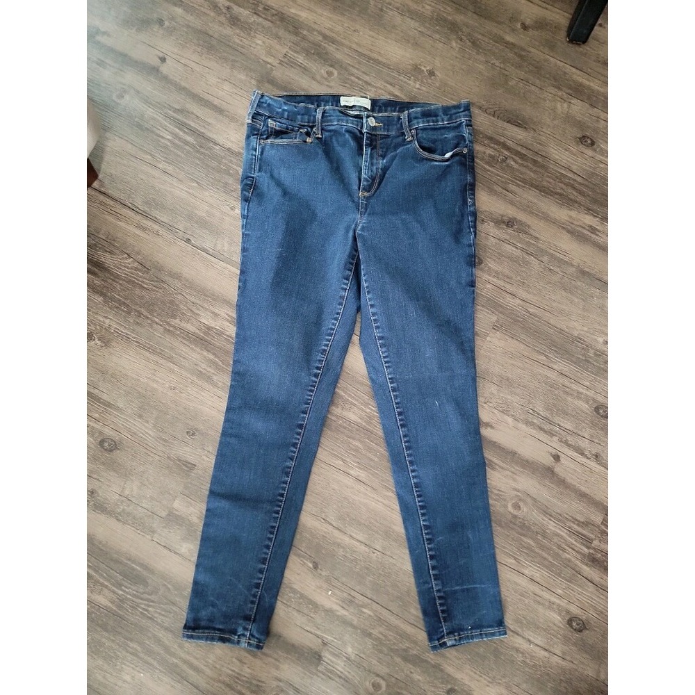 Gap 1969 True Skinny Jeans Womens 32R 14‎ Regular Dark Wash Indigo Denim Pants